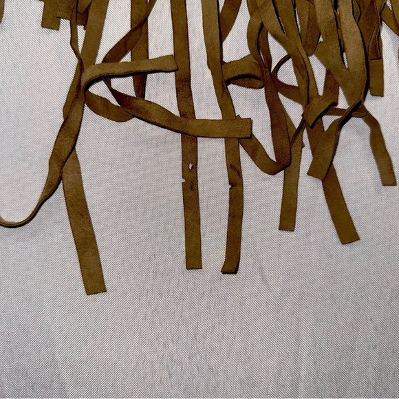 Spell & The Gypsy Collective Leather Fringe Vest Suede Boho Festival M/L RARE - Picture 14 of 15